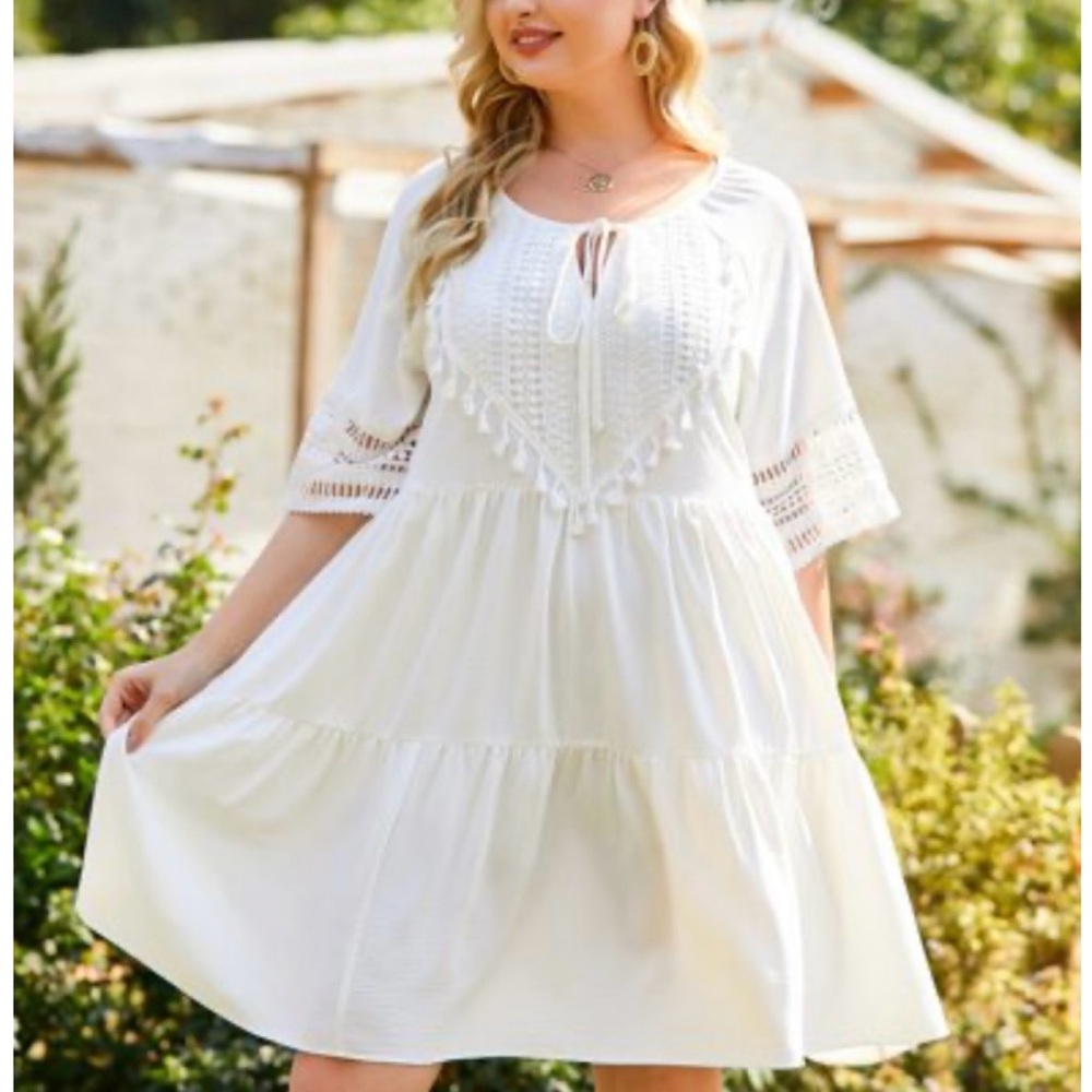 SHEIN White Boho Dress